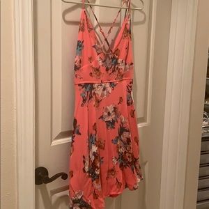 Beautiful coral floral dress